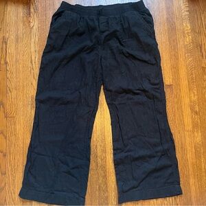 Briggs linen blend pants XL trousers wide beachy minimal elastic waist capsule